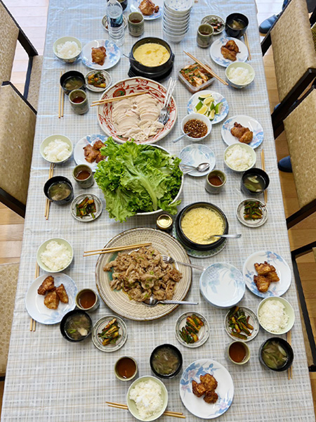 韓国料理教室風景
